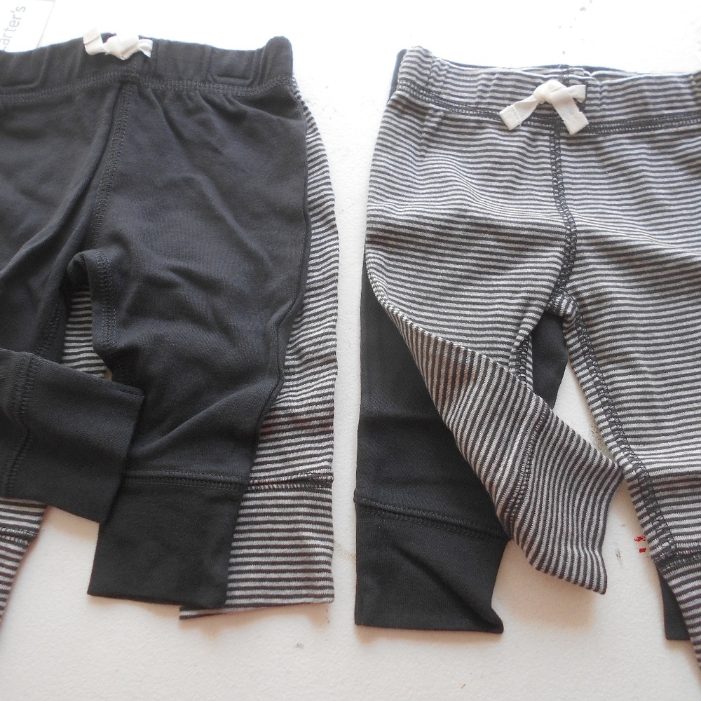 NEW! 4 Carter's Baby Boys pull on pants 3m